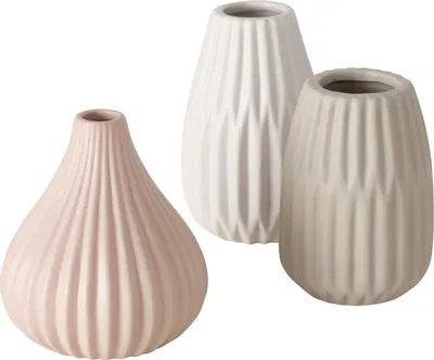 Produktbild von Vase Wilma Set 3-teilig Keramik Rosa
