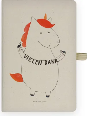 Produktbild von Mr. & Mrs. Panda notizbuch Einhorn Dankeschön - Transparent - Geschenk, A4 Kariert, Vielen Dank, Tagebuch, Unicorn, Skizzenbuch, Skizzenheft, DIN, Einhörner, Journal