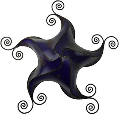 Produktbild von Orientalische Lampe Deckenleuchte Hängelampe marokkanische Deckenlampe Lederlampe STERN Berber Star 70 cm, lila