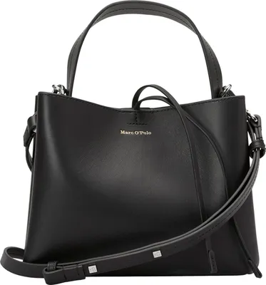 Produktbild von Marc O'Polo Leder Handtasche Umhängetasche Pany Crossbody Bag Black schwarz