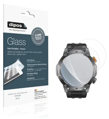Produktbild von 2x Schutzfolie für FITFLEX EF12 matt - Anti-Shock 9H Folie dipos Glass Kunststoffglas