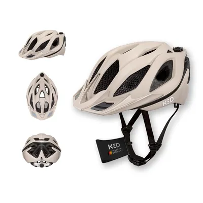 Produktbild von KED Spiri II Trend Allround Fahrradhelm Mit LED Licht Und Reflektor, Optimierter Belüftung und Insektenschutznetz I Farbe: Spiri II Trend Beige Matt Kopfumfang: 55-61 (L)