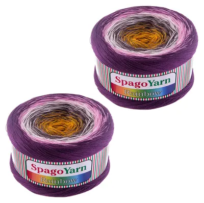 2 x 250g Farbverlaufsgarn Rainbow 04