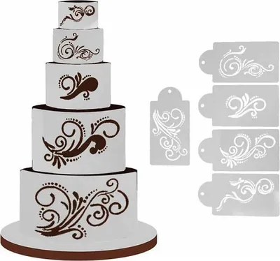 Zdjęcie produktu dla Szablon do zdobień 5szt - Cakesicq