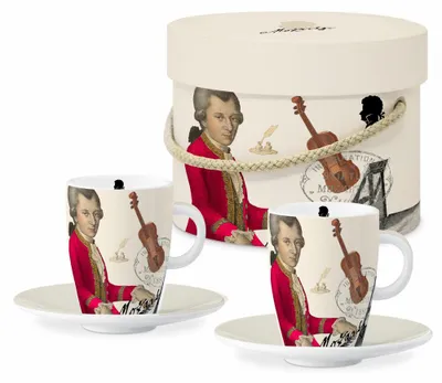 Immagine prodotto di PPD Mozarteum E-Cup, 2er Set, in Geschenkbox, Espressotasse, Tasse, New Bone China, 80 ml, 162903226