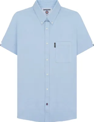 Image de Lambretta - Chemise "SS25" pour homme LB282 (L) (Bleu ciel)