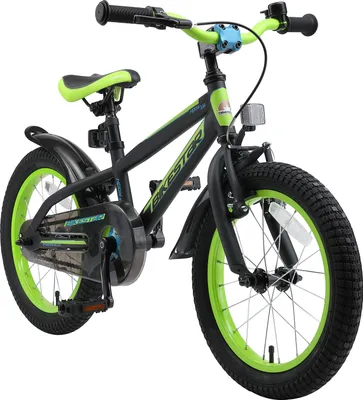 Produktbild von BIKESTAR Kinder Fahrrad ab 4 Jahre | 16 Zoll Urban Jungle Kinderrad | Schwarz & Grün
