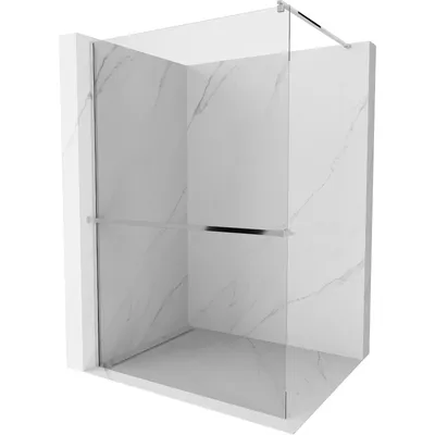 Obrázek produktu pro Mexen Kioto+ sprchová zástěna s poličkou a kolejnicí 70 x 200 cm, Průhledné 8 mm, Chromovaná - 800-070-121-01-00