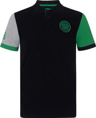 Productafbeelding van Celtic FC - Poloshirt voor jongens, contrasterende mouwen, model GF1242 (146) (zwart)