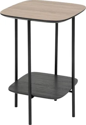 Produktbild von Beistelltisch 1 regal "hodia" schwarz 60x40x40cm  - Atmosphera créateur d'intérieur