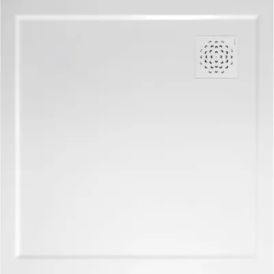 Productafbeelding van XENA douchebak, carrémotief, 90x90 cm, wit