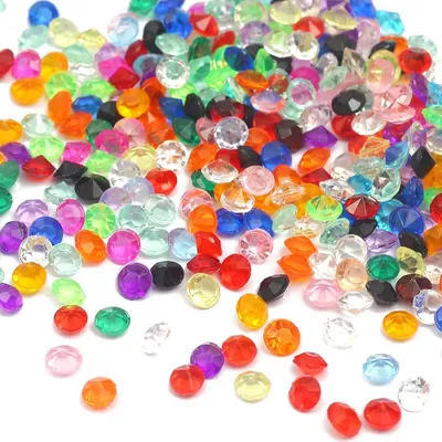 Acryl-Diamantkristalle 4 mm, 4000 Stück, bunt, Streudeko