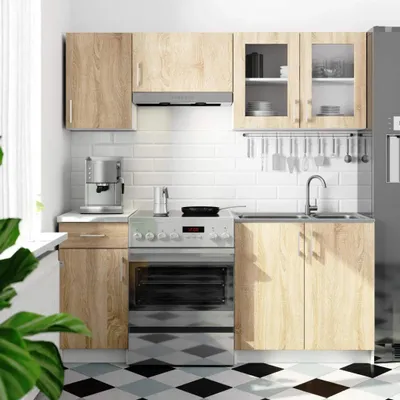 Immagine prodotto di Cucina lineare 180 cm TRIVORA - rovere sonoma / bianco
