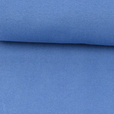 Produktbild von Strickschlauch Bündchenstoff Meterware grob mittelblau 27cm