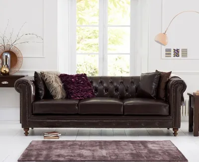 Produktbild von Chesterfield Sofa Couch Polster Stoff Leder Couchen  Polster Garnitur 3 Sitzer