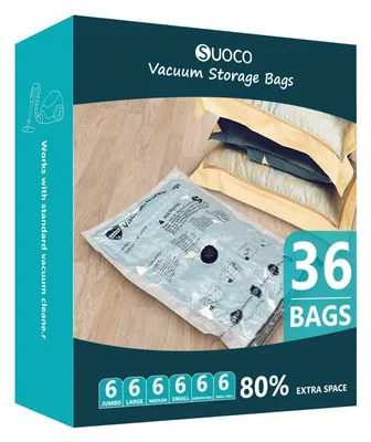 Obrázek produktu pro Sada 36 vakuových sáčků, kompresní sáčky na oblečení a ložní prádlo