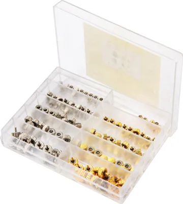 Produktbild von Uhrenkronensortiment Edelstahl, silber- und goldfarben
