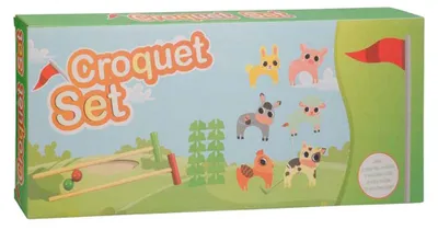 Produktbild von Holz Bauernhof Tiere Krocketspiel Spielset für Kinder