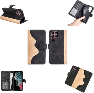 Immagine prodotto di Per Samsung Galaxy S23 Ultra Design Custodia per telefono cellulare Custodia in  nera Cover