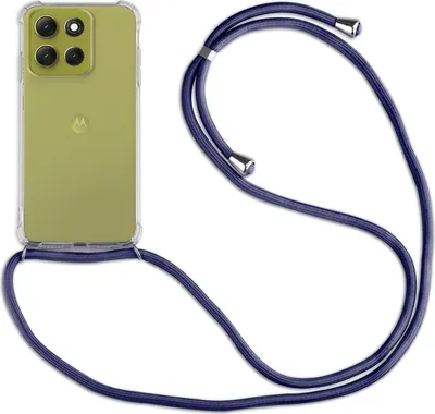 Produktbild von Handykett für Motorola Moto G86 5G Hülle mit Kordel Handyhülle mit Band in Blau