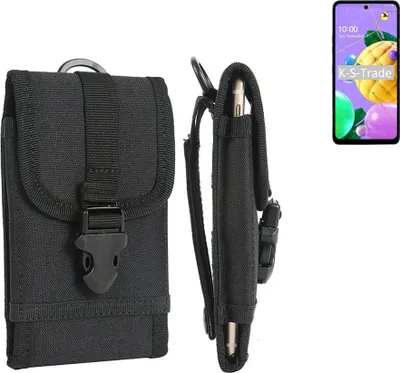 Produktbild von K-S-Trade Holster Handy Hülle kompatibel mit LG Electronics K52 Holster Handytasche Gürtel Tasche Schutz Hülle Robust Outdoor schwarz