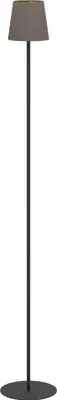 Produktbild von EGLO Stehlampe Fiorana, Eck Standlampe minimalistisch, schwarze Stehleuchte mit Lampenschirm, Lampe Wohnzimmer mit E14 , H 140,5 cm