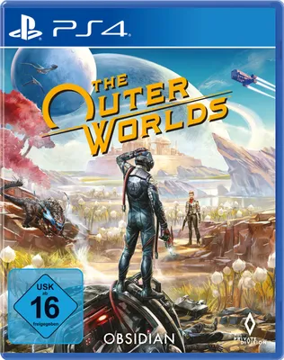 The cover art for the video game 'The Outer Worlds' on PlayStation 4.