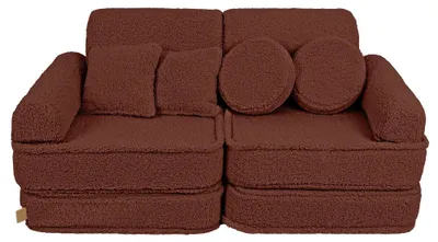 Obrázek produktu pro Dětská modulární pohovka Pocket 120 cm, plyšová, 10 dílů, BEARLY, s pěnovou výplní, certifikát OEKO-TEX, na hraní