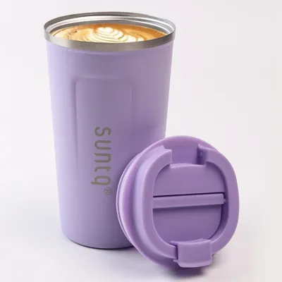 Produktbild von SUNTQ Kaffeebecher Edelstahl Thermobecher Doppelwand Isoliert 510ml Lila