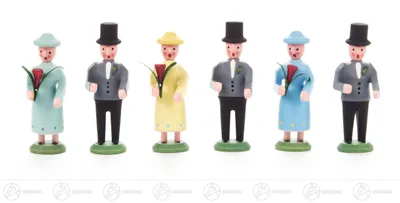 Produktbild von Miniatur Miniatur Brautzug (6) Höhe ca 4 cm NEU