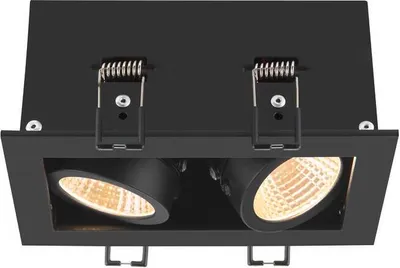 Produktbild von SLV 1007559 KADUX, LED Deckeneinbauleuchte, double, 3000K, 38°, quadratisch, schwarz