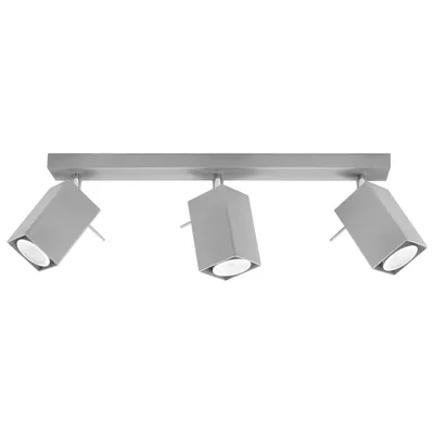 Immagine prodotto di Lampada da soffitto MERIDA 3 grigio 3xGU10 10W acciaio 16x6x45cm Sollux Lighting