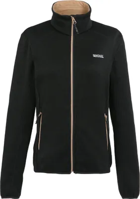 Produktbild von Regatta - "Newhill" Fleecejacke Durchgehender Reißverschluss für Damen RG8828 (40 DE) (Schwarz/Warm Taupe)