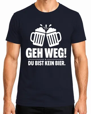 Immagine prodotto di Maglietta da uomo, taglia M, colore blu navy, con scritta: "Vattene, non sei birra. Divertente, per bere, festa, regalo, alcol."