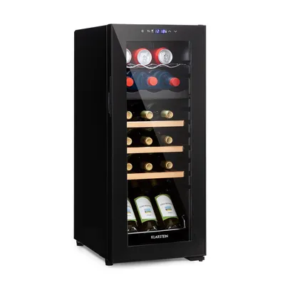 Obrázok produktu pre Klarstein Bovella 18 Duo+ chladnička na víno, 2 zóny, 50l, 18fl. sklenené dvere