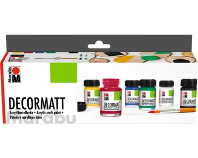 Obrázok produktu pre Marabu 1401000000087, 15 ml, Čierna, Modrá, Zelená, Červená, Biela, Žltá, Matte, Fľaša, Odolný proti poveternostným vplyvom