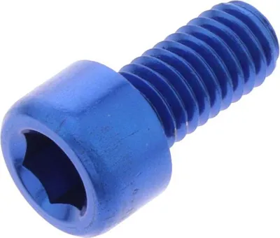 Produktbild von Zylinderschraube JMP Bolt M6x1,00mm 12mm Aluminium blau