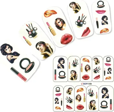 Produktbild von Tattoo Nail Model Lippen Make-up Aufkleber Nagel Sticker
