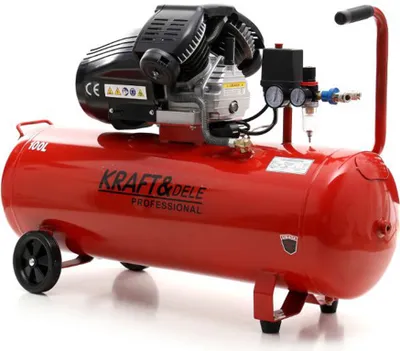 Produktbild von Kraft&Dele KD1480 Ölkompressor mit zwei Kolben 100L + Abscheider