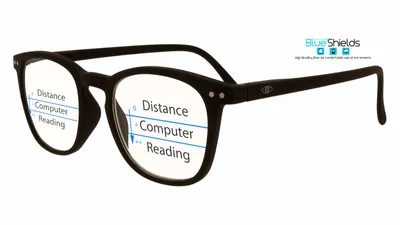 Produktbild von BlueShields von Noci Eyewear YAB215 Jibz Multifokale Computerbrille +2.50 – Schwarz