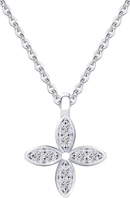 Produktbild von Serelina Kleeblatt-Kette aus 925 Silber mit Zirkonia – Vergoldet