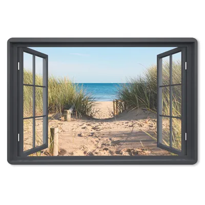 Produktbild von MuchoWow® Mauspad Mousepad Durchblick - Strand - Meer - Sand - Wasser - Strandhafer - Dünen 27x18 cm - Mousepads - Maus Mat - Pad - Mausunterlage - Büroartikel - Desk Matten