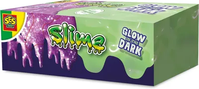 Productafbeelding van Slime - Glow in the dark 2x120gr - Gebruiksklaar slijm - 2 slijmdiktes - Leeftijd 3+