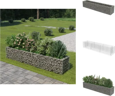 Zdjęcie produktu dla vidaXL Podłoże gabionowe ze stali ocynkowanej 270×50×50 cm - Donice i doniczki