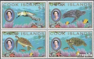 Produktbild von Briefmarken Cookinseln 2007 Mi 1595-1598 Viererblock (kompl.Ausg.) postfrisch Tiere des Südpazifiks
