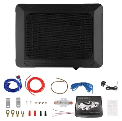 Immagine prodotto di Subwoofer per auto - Subwoofer attivo da montare sotto il sedile - 200 W RMS - Design piatto - Cassa in alluminio - Bassi profondi