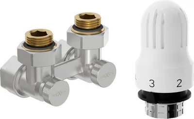 Produktbild von Mexen G04 thermostatische Zweirohr-DN50-Set, winkel 1/2"x16 mm, Nickel - W911-016-948-01