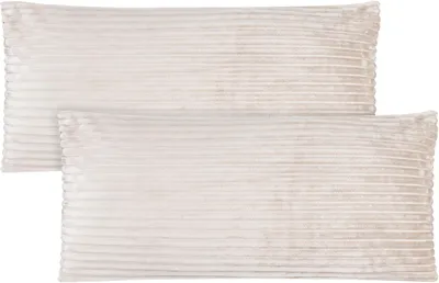 Produktbild von Aspero 2 Kissenbezüge aus Streifen-Flanell 40x80 cm