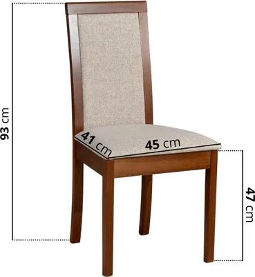 Image de Chaise de salle à manger, bois chêne massif Chaise Chaise de cuisine - Set 2x Roma 4 noyer