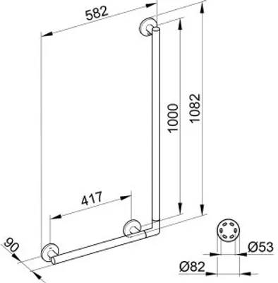 Produktbild von KEUCO 34906170510 Winkelgr. 90 Plan Care re./li. 34906,